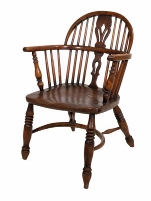 Englischer Armlehnsessel, sog. Windsor Chair, 19. Jahrhundert - Mobili e interni