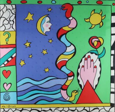 Seidentuch mit Motiv nach Niki de Saint Phalle - Nábytek a interiér