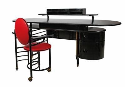 SC Johnson Wax One Tisch und Stuhl, Entwurf Frank Lloyd Wright 1936, Ausführung Cassina 1992 - Möbel und Interieur