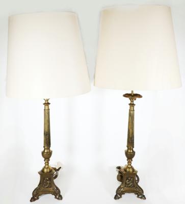Paar Tischlampen im klassizistischen Stil unter Verwendung verschieden alter Teile - Nábytek a interiér