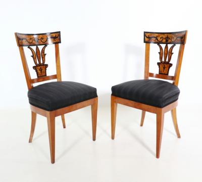 Paar Biedermeier Sessel, 1. Hälfte 19. Jahrhundert - Mobili e interni