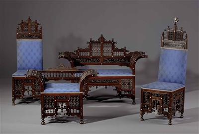 Kleine orientalische Salon-Sitzgruppe, Ende 19. Jhdt. - Christmas-auction Furniture, Carpets, Paintings