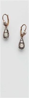 2 Altschliffdiamantohrgehänge zus. ca. 0,90 ct - Antiques, art and jewellery - Salzburg