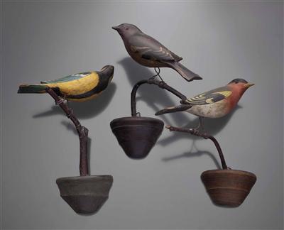 3 Viechtauer Singvögel, Oberösterreich, 19. Jhdt. - Easter Auction (Art & Antiques)