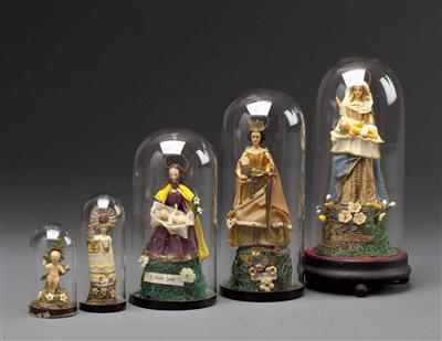 5 Wachsbossierungen um 1900 - Easter Auction (Art & Antiques)
