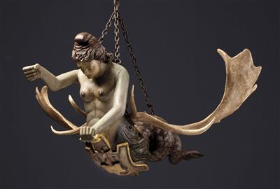 Lusterweibchen in Form einer Wassernymphe, 19. Jhdt. - Easter Auction (Art & Antiques)