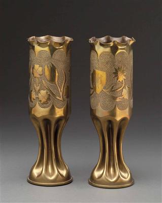 Paar Messingvasen, 1. Hälfte 20. Jhdt. - Easter Auction (Art & Antiques)