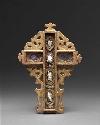 Reliquienkreuz, Alpenländisch, 19. Jhdt. - Easter Auction (Art & Antiques)