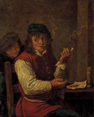 3 kolorierte Radierungen nach David Teniers, 19. Jhdt. - Easter Auction (Art & Antiques)