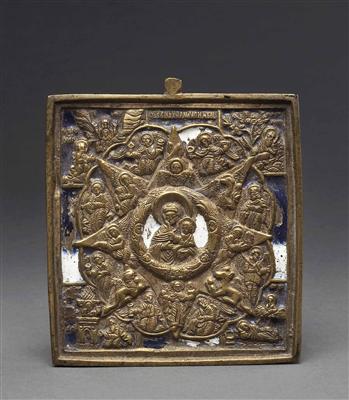 Russische Bronze-Ikone, 18. Jhdt. - Easter Auction (Art & Antiques)