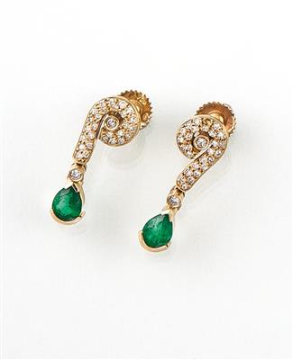 2 Diamantohrsteckgehänge zus. ca. 0,60 ct - Arte, antiquariato e gioielli – Salisburgo