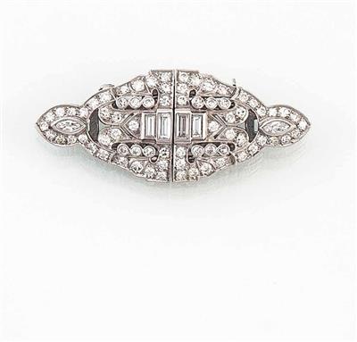 Diamantbrosche zus. ca. 2,20 ct - Schmuck, Taschen- und Armbanduhren - Kunst des 20. Jahrhunderts; Sonderteil Nachlass Schlagersängerin LOLITA