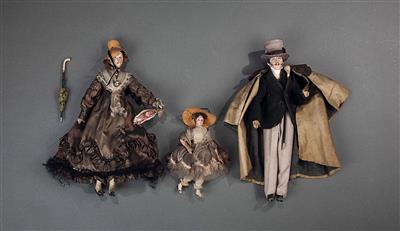 Biedermeier-Puppenfamilie um 1830/40 - Asta di pasqua (arte e antiquariato)