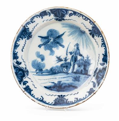 Teller, Delft, 1. Hälfte 18. Jhdt. - Sammlung Friedrich W. Assmann