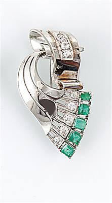 Diamant Smaragd Clip - Arte, antiquariato e gioielli – Salisburgo