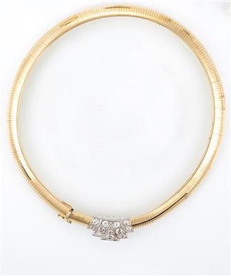 Diamantcollier zus. ca. 1,90 ct - Schmuck, Taschen- und Armbanduhren - Kunst des 20. Jahrhunderts