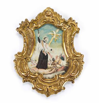 Heiligenbild, Österreichisch,18. Jhdt. - Vánoční aukce Salzburg- obrazy, koberce, nábytek