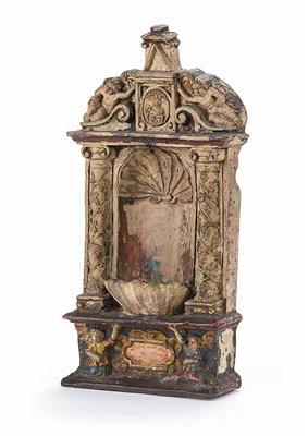 Kleiner RenaissanceÄdikula-Hausaltar, wohl Süddeutsch um 1600 - Asta di Natale Salzburg- Mobili, tappeti, dipinti