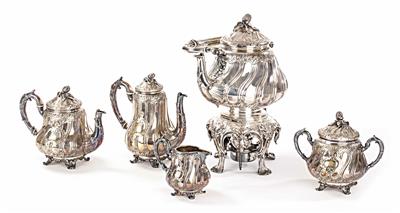 Tee- und Kaffeegarnitur 5 Stück, Fa. Christofle, 1. Drittel 20. Jahrhundert - Umění, starožitnosti, šperky – Salzburg