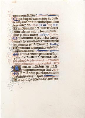 2 Seiten eines gotischen Psalteriums, 15. Jhdt. - Asta di pasqua (arte e antiquariato)