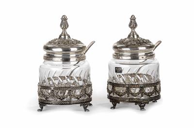 2 Portugiesische Marmelade- bzw. Honigbehälter, 1. Hälfte 20. Jhdt. - Antiques, art and jewellery – Salzburg