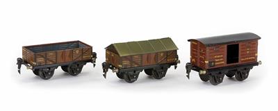 3 Märklin Güterwagen, Baujahr 1931 - 1954 - Arte, antiquariato e gioielli – Salisburgo