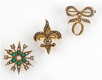 3 verschiedene Broschen - Umění, starožitnosti, šperky – Salzburg