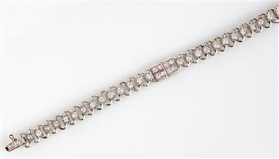 Diamantarmband zus. ca. 4,00 ct - Schmuck, Taschen- und Armbanduhren - Kunst des 20. Jahrhunderts