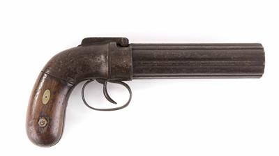 Bündelrevolver, System Lefaucheaux, vermutlich belgischer Hersteller, ca. 1865/70 - Asta di Natale - Mobili, tappeti, dipinti