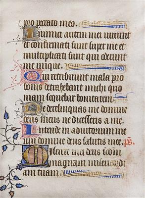 Illuminierte Buchseite, Frankreich 15. Jahrhundert - Asta di Natale - Mobili, tappeti, dipinti