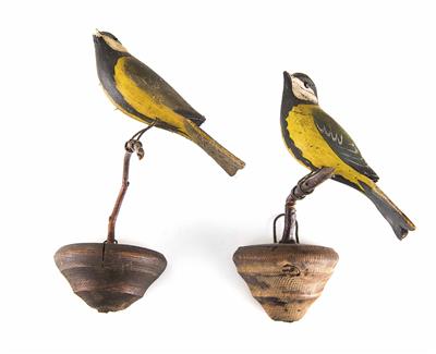 2 Singvögel in Viechtauer Art, 19. Jhdt. - Easter Auction (Art & Antiques)