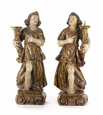 Paar Renaissance-Engel, 1. Hälfte 17. Jhdt. - Velikonoční aukce