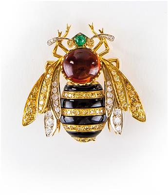 Brillantbrosche "Hummel" zus. ca. 2,10 ct - Schmuck, Uhren und Antiquitäten