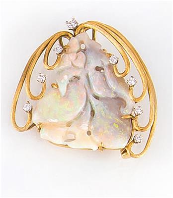 Brillant-Opalbrosche - Antiques, art and jewellery – Salzburg