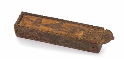 Griffel-Schatulle mit Schiebedeckel, 19. Jahrhundert - Weihnachtsauktion - Möbel, Volkskunst