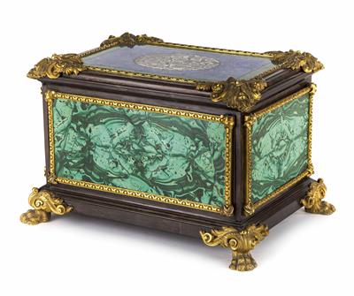 Halbedelstein-Prunkkassette im Repräsentationsstil Ludwig des XIV., Deutsch um 1870/80 - Christmas-auction Furniture, Carpets, Paintings