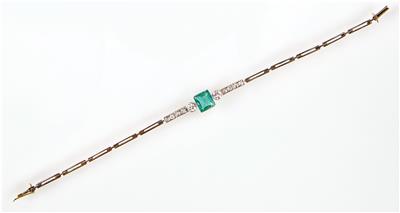 Altschliffbrillantarmkette zus. ca. 0,60 ct - Gioielli, orologi e arte minore