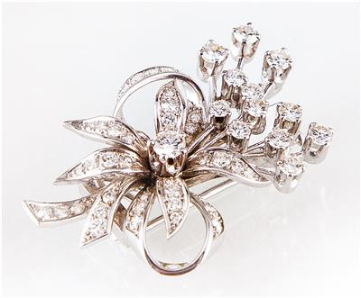 Brillantbrosche zus. 2,55 ct - Gioielli, orologi e arte minore