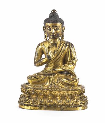Buddha im Lotussitz "Amitabha" mit Geste "Abhaya Mudra", 19./20. Jahrhundert - Christmas auction