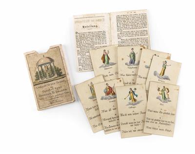 Kartenspiel "Apollos Musen-Tempel, ein Orakel-Spiel", Wien 1. Drittel 19. Jhdt. - Vánoční aukce