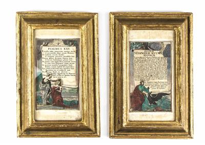 Zwei Kanontafeln mit Texten zur lateinisch-römischen Mess-Liturgie: - Vánoční aukce