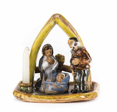 Weihnachtskrippe, Liezener Keramik, um 1930/40 - Adventauktion
