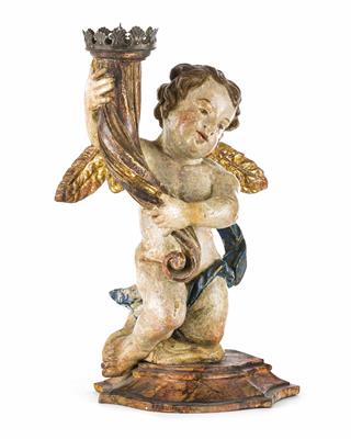 Kniender geflügelter Engel, 18. Jahrhundert - Asta di pasqua