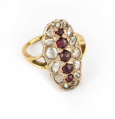Diamantrautendamenring - Jewellery, watches and antiques