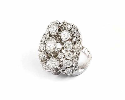 Brillant-Diamantring zus. ca.4,90 ct - Asta estiva