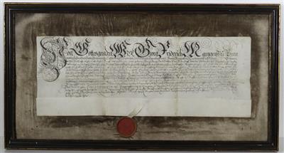 Urkunde mit rotem Siegel (1550) vom 13. April 1501 - Summer auction