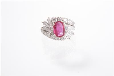 Brillant-Diamantdamenring zus. ca. 1,18 ct - October auction