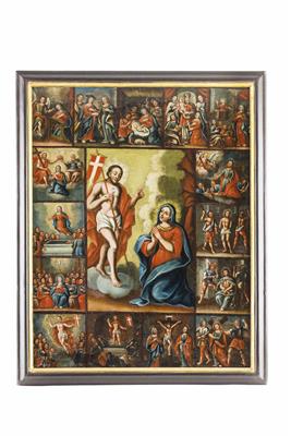 Andachtsbild - nach Art einer Biblia pauperum, Alpenländisch, 17./18. Jahrhundert - Christmas auction