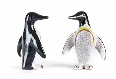 Zwei Pinguine, Entwurf Walter Bosse um 1955, Ausführung Majolika Manufaktur Karlsruhe - Adventauktion