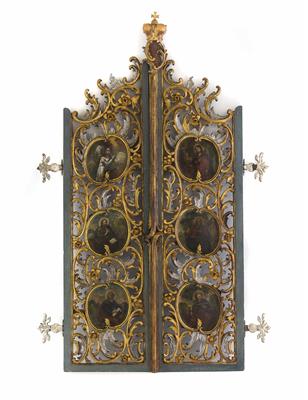 Ikonostase - Doppeltüre in einer orthodoxen Kirche, Russisch/Griechisch, 18. Jahrhundert - Easter Auction